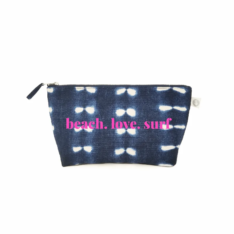 Easy Elegance Sales Clutch Bag: Blue Shibori with Neon Pink beach.love.surf Handbag Deals For Every Occasion Easy Elegance Sales Clutch Bag: Blue Shibori with Neon Pink beach.love.surf Handbag Deals For Every Occasion