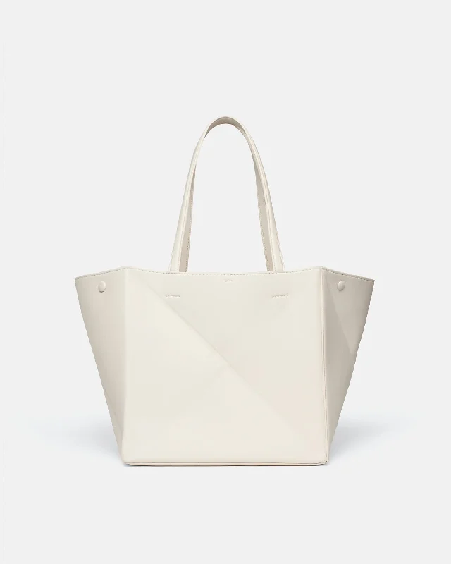 The Origami Tote - Alt-Nappa Tote - Creme Your Perfect Bag At The Perfect Price