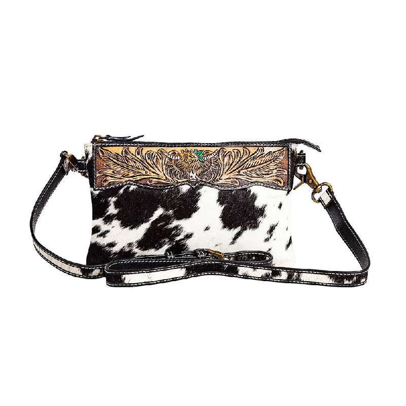 Bloomin' Steer Hand-tooled Clutch Bag Trendy And Classic Bags Now At Unbeatable Discounts