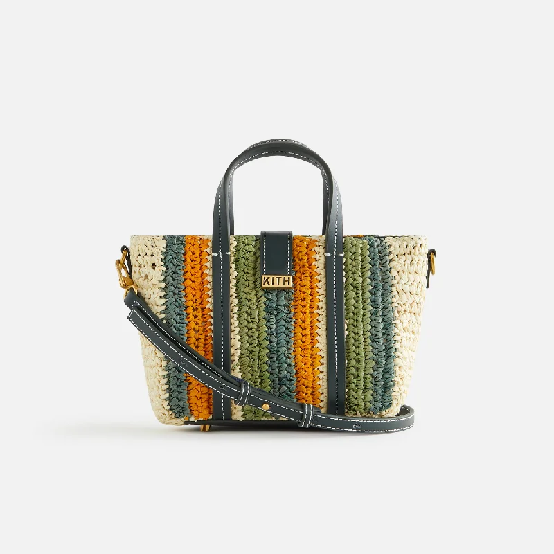 Kith Women Mini Striped Raffia Tote - Sunrise High-End Handbags At Affordable Prices Kith Women Mini Striped Raffia Tote - Sunrise High-End Handbags At Affordable Prices