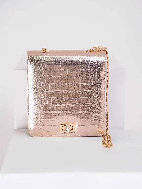 Croc Textured Clutch Affordable Luxury With Top-Quality Handbags