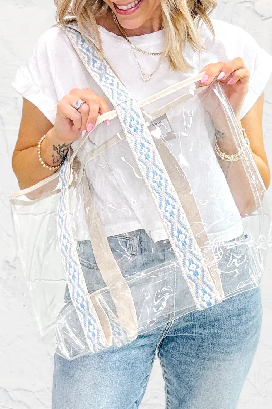Take Me Away Tote Clear Bag Limited-Stock Bag Clearance – Hurry