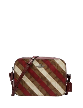 Eco-Friendly Bags For Sustainable Fashion Lovers Coach Mini Camera Bag In Signature Canvas With Diagonal Stripe Print Everyday Elegance At Special Prices Eco-Friendly Bags For Sustainable Fashion Lovers Coach Mini Camera Bag In Signature Canvas With Diagonal Stripe Print Everyday Elegance At Special Prices