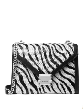 Michael Michael Kors Sequin Zebra Whitney Shoulder Bag Premium Handbags At Budget-Friendly Prices Michael Michael Kors Sequin Zebra Whitney Shoulder Bag Premium Handbags At Budget-Friendly Prices